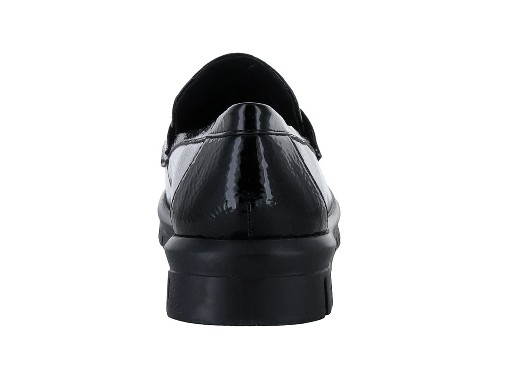 Zapatos Planos Clinton Charol Negro para Mujer