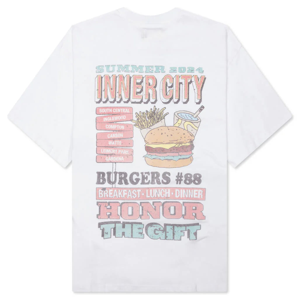 B Summer HTG Burger Short Sleeve Tee White