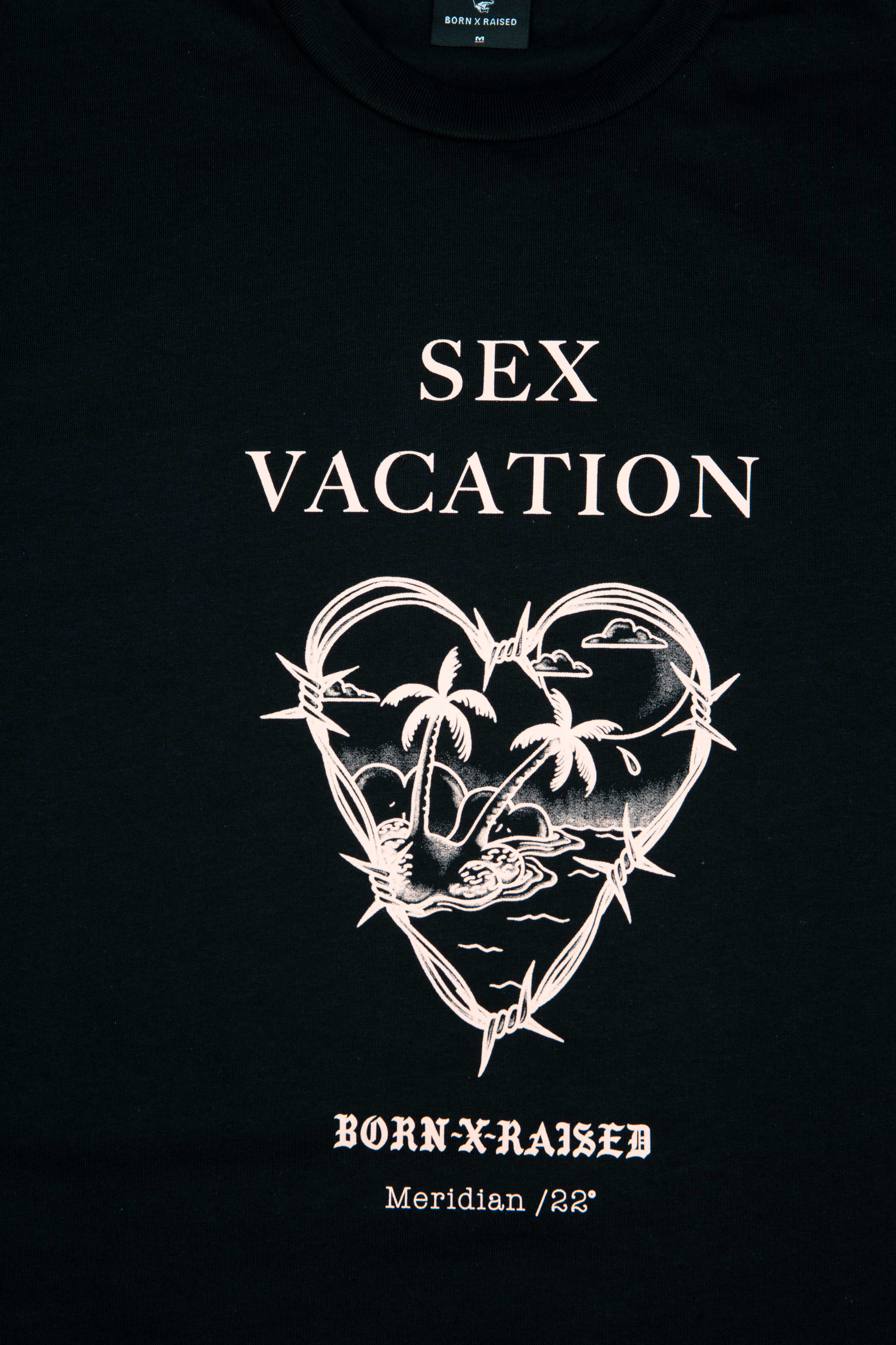 Sex Vacation Tee Mens T Shirt Black