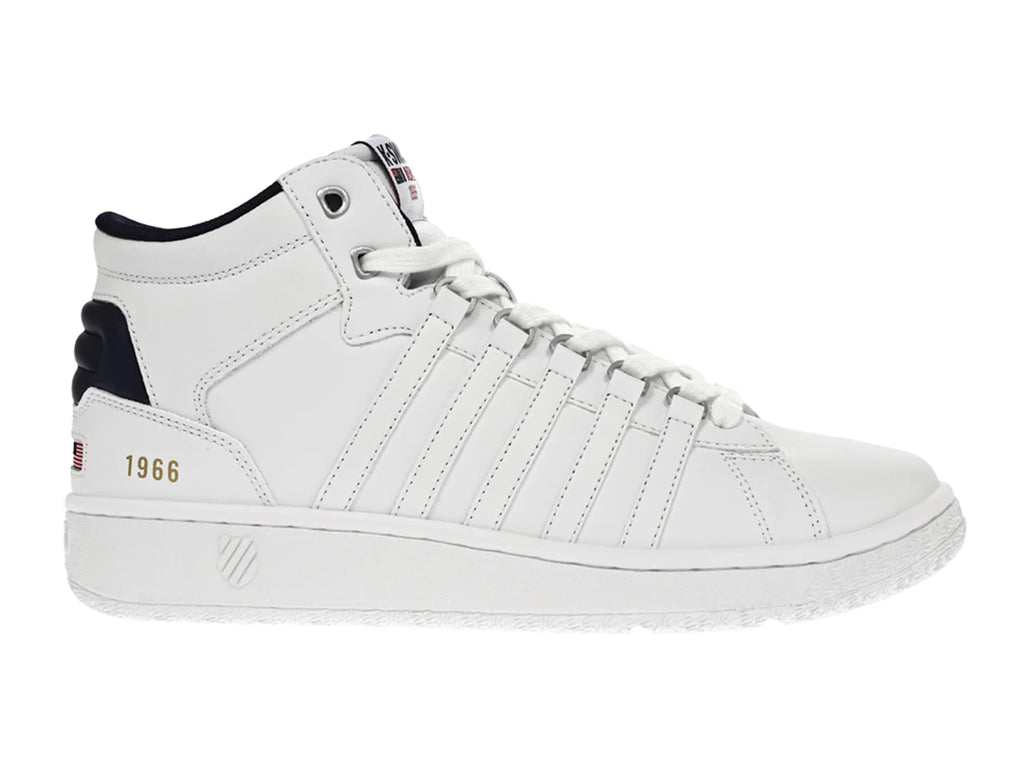 Tenis K SWISS Court P Mid Blanco y Azul Marino para Hombre