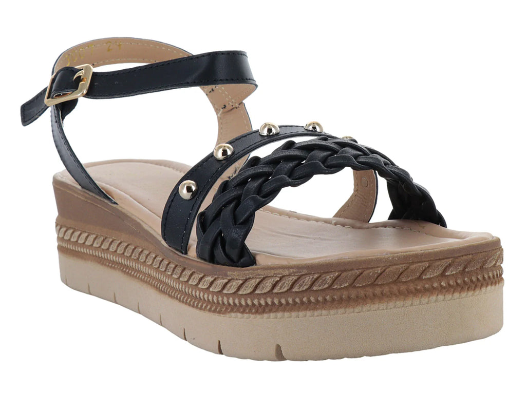 Sandalias Luna Rosa Negro para Mujer