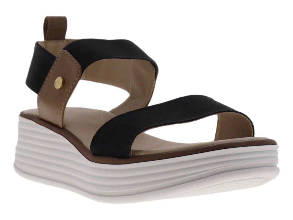 Sandalias Hispana Plataforma Negro para Mujer