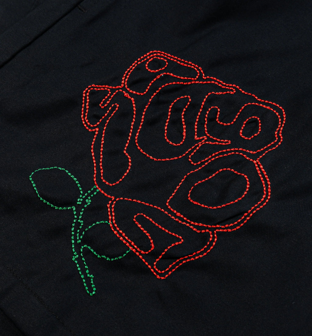 Roses Woven Womens Short Red Black