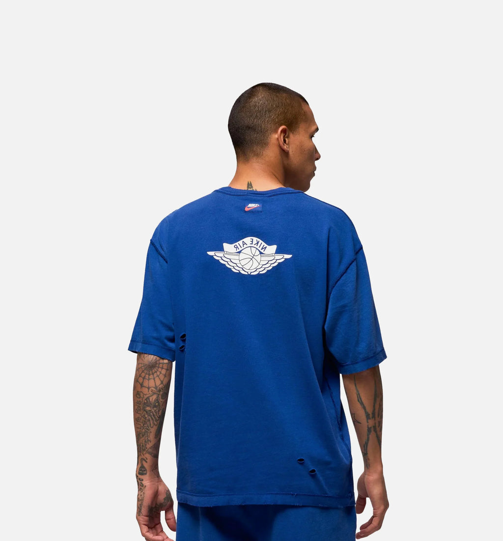 Rare Air 85 Mens Short Sleeve Shirt Blue White Blue