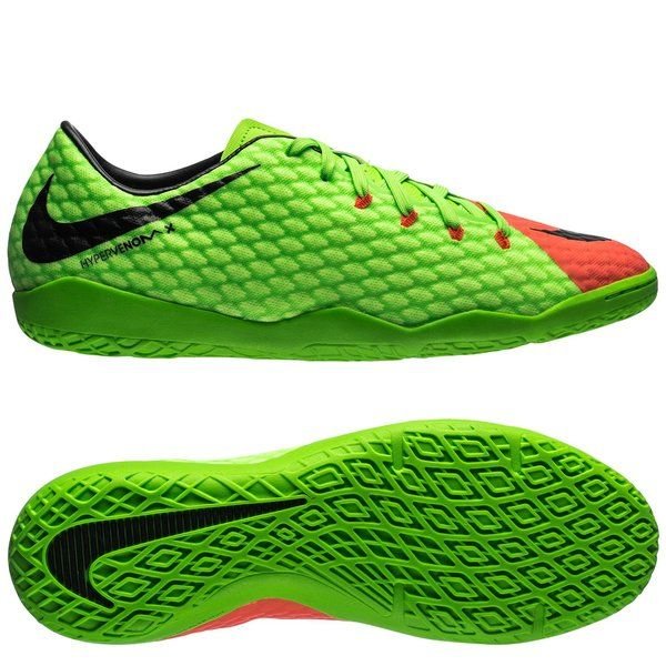Nike Kids Jr Hypervenom Phade III FG Firm Ground Football Boot Electric Green Black
