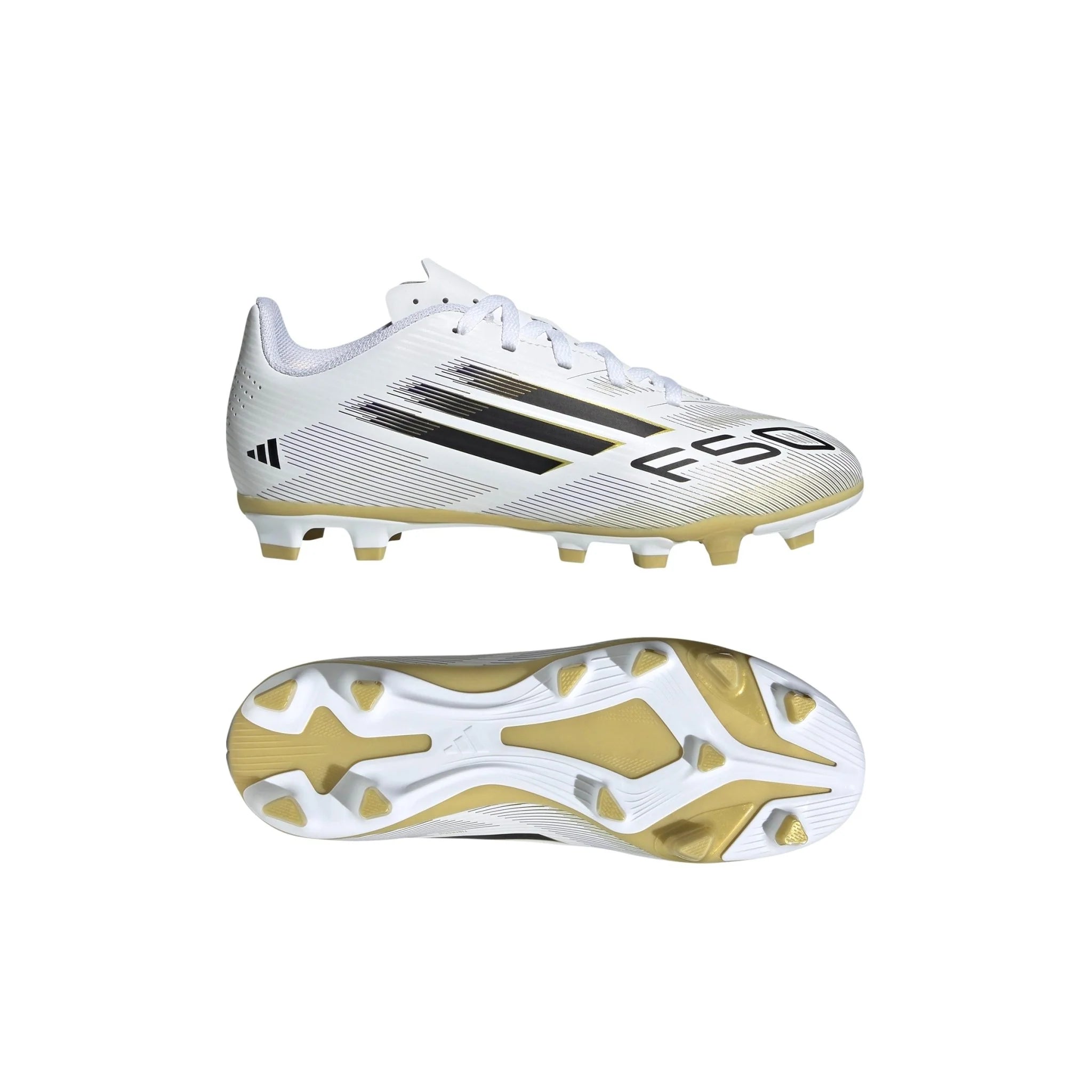 adidas F50 Club Firm Multi Ground Boots Kids White Black