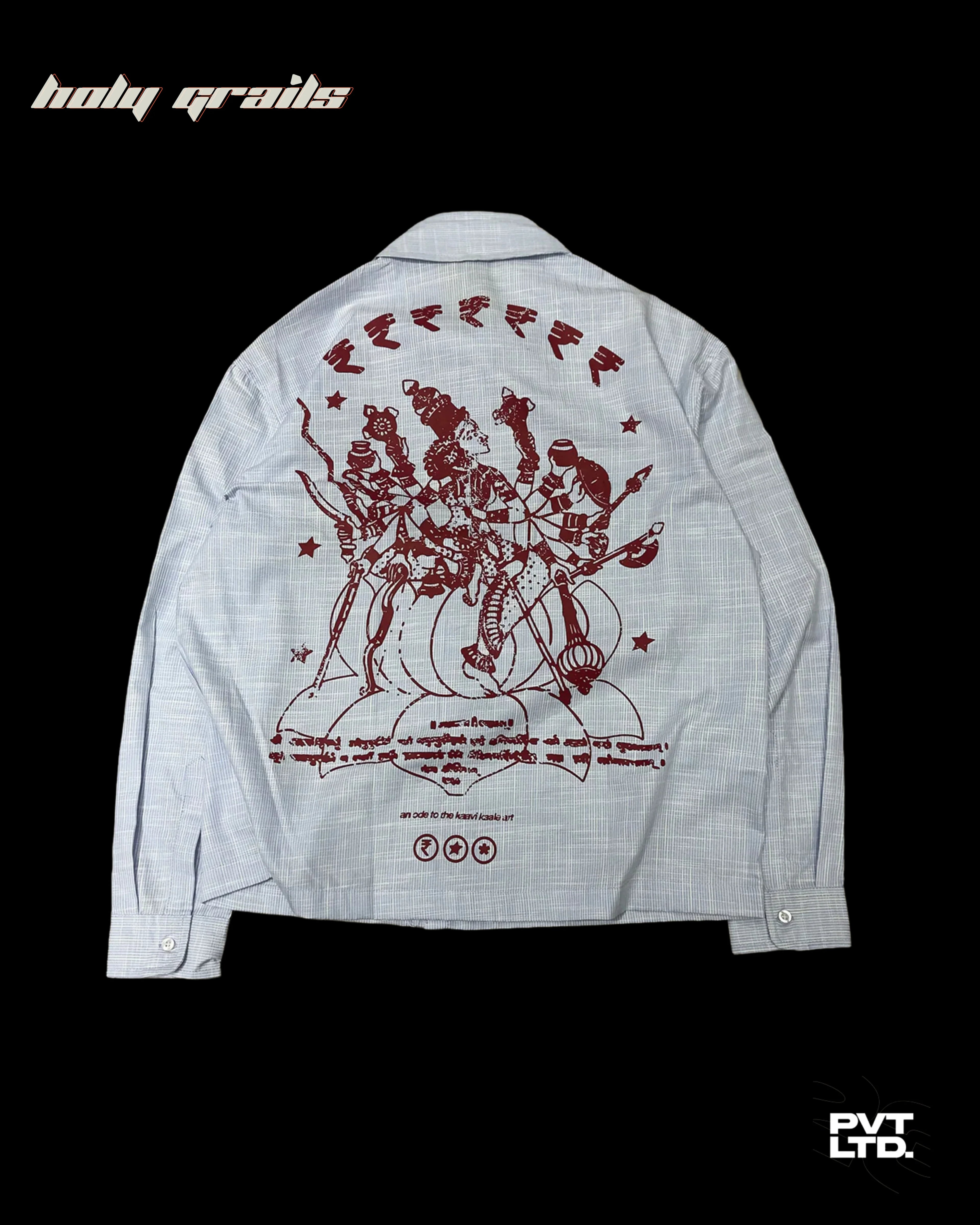 Kaavi Kale Blue Full Sleeve Shirt HG x Pvt Ltd