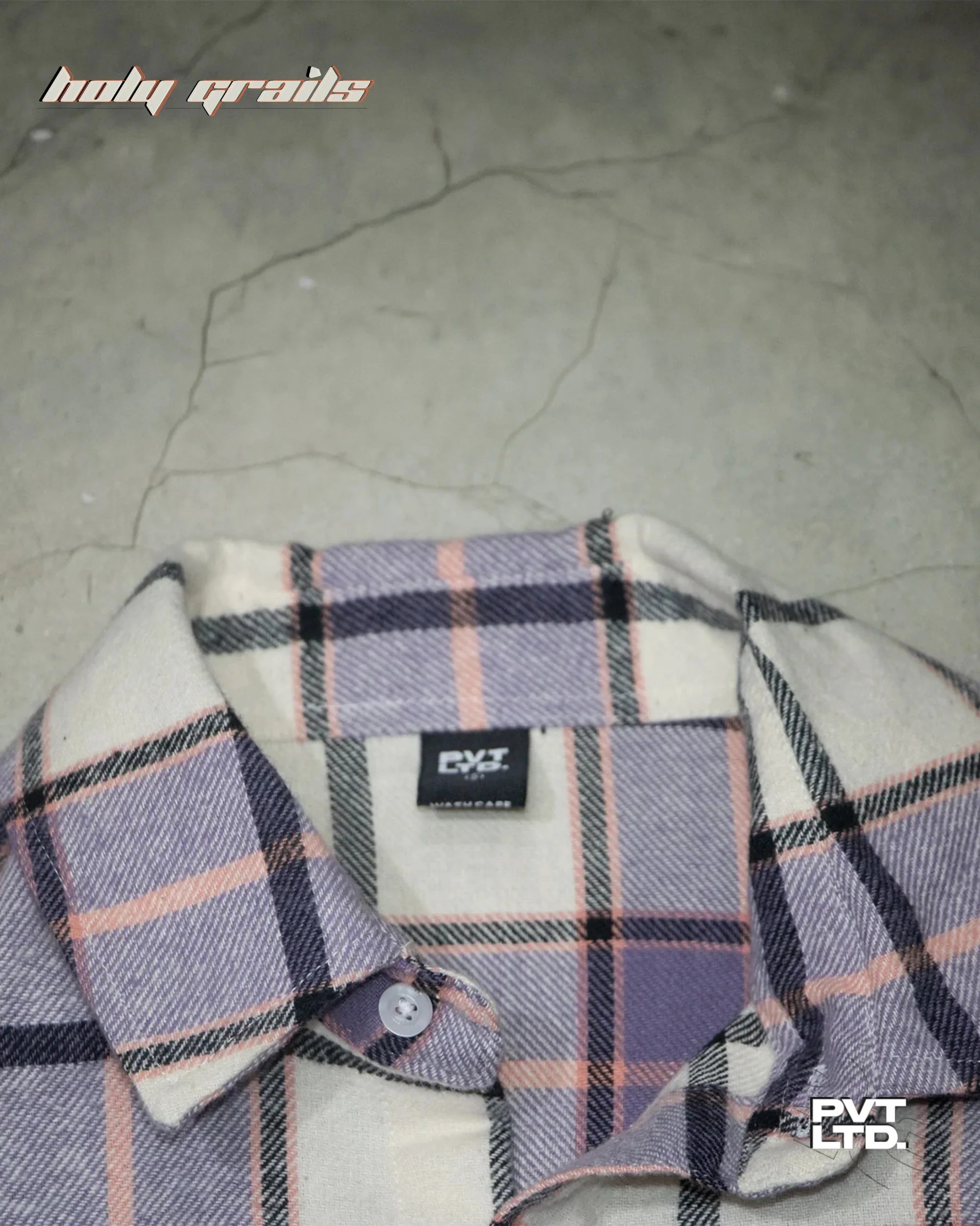 Purple Checkered Flannel Shirt HG x Pvt Ltd