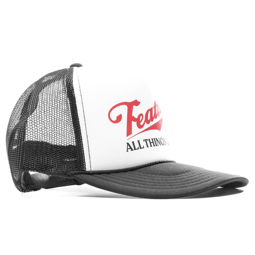 Draft Trucker Hat Black White
