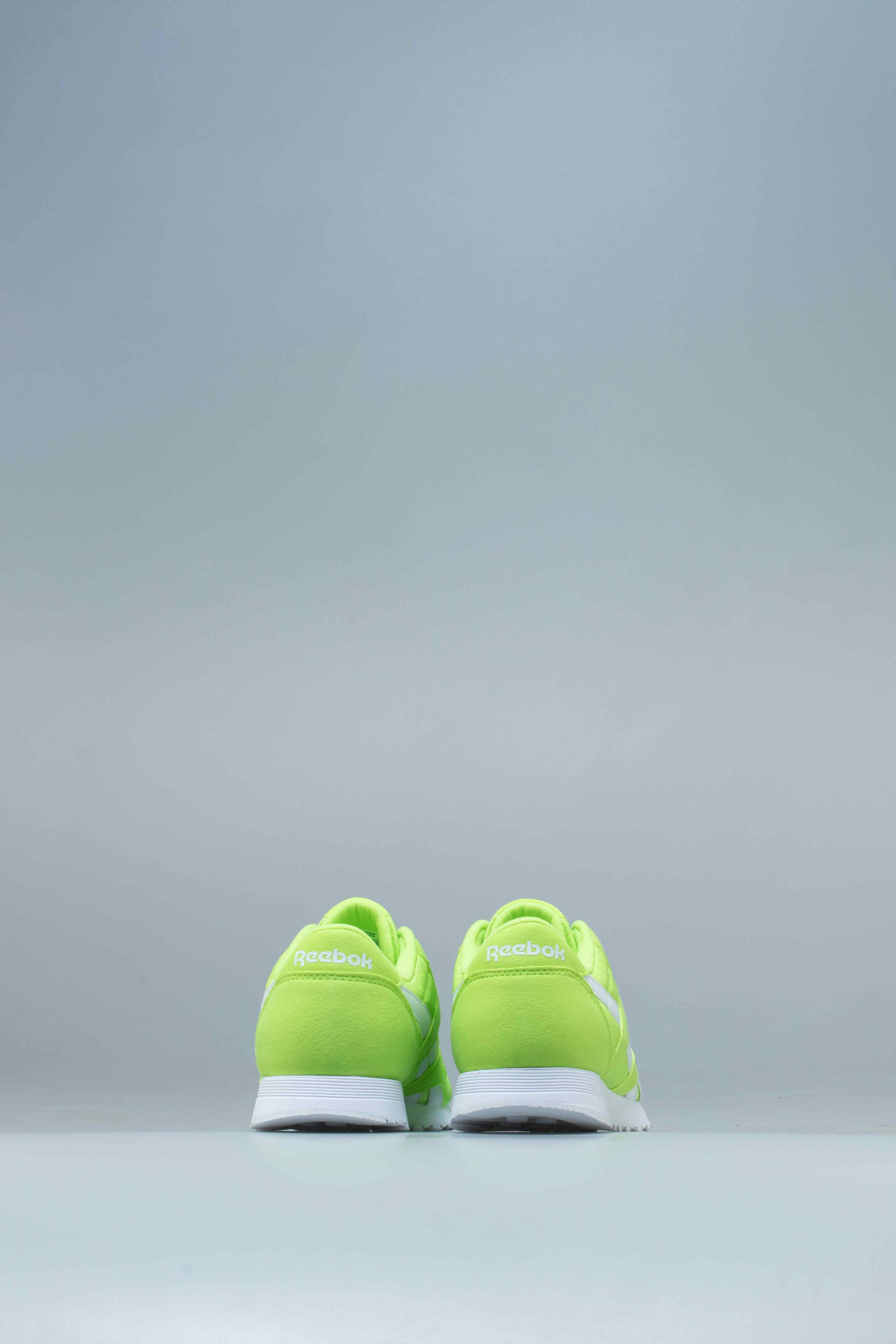 Classic Nylon Color Mens Shoe Neon Lime White
