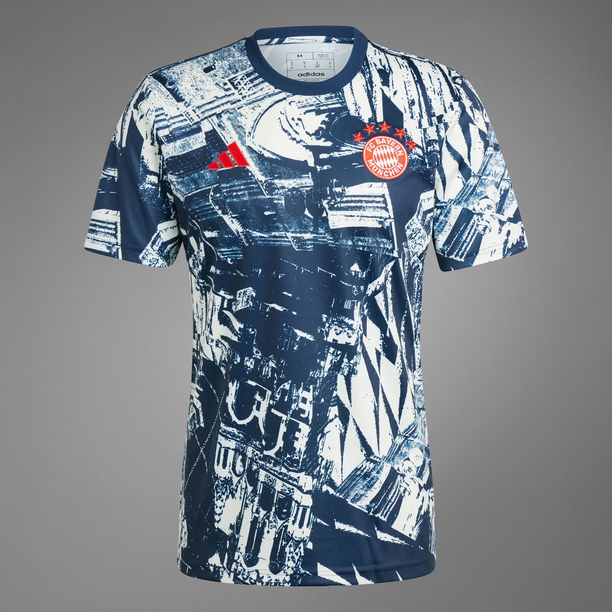 adidas FC Bayern Pre Match Jersey Off White Night Indigo