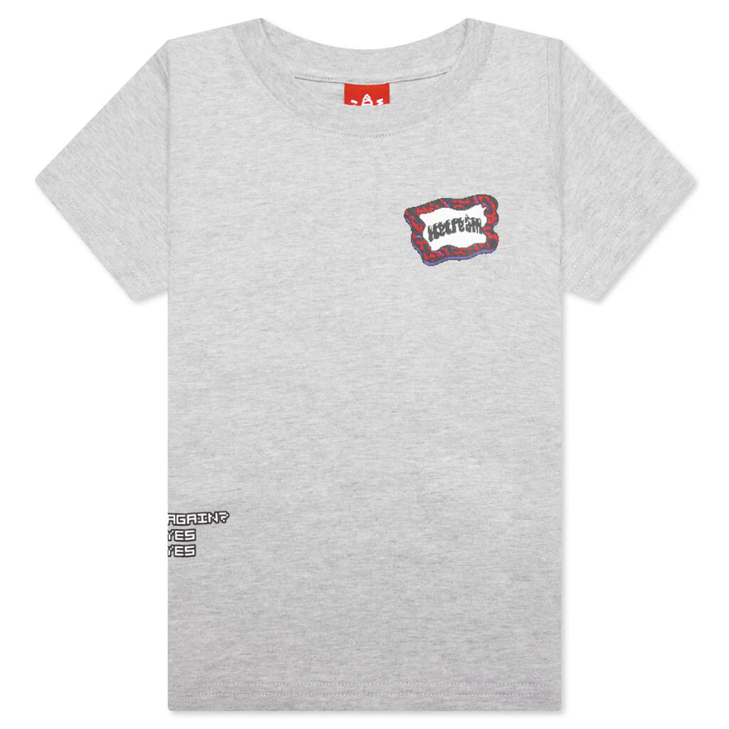 Kids Lava Flag S S Tee Heather Grey