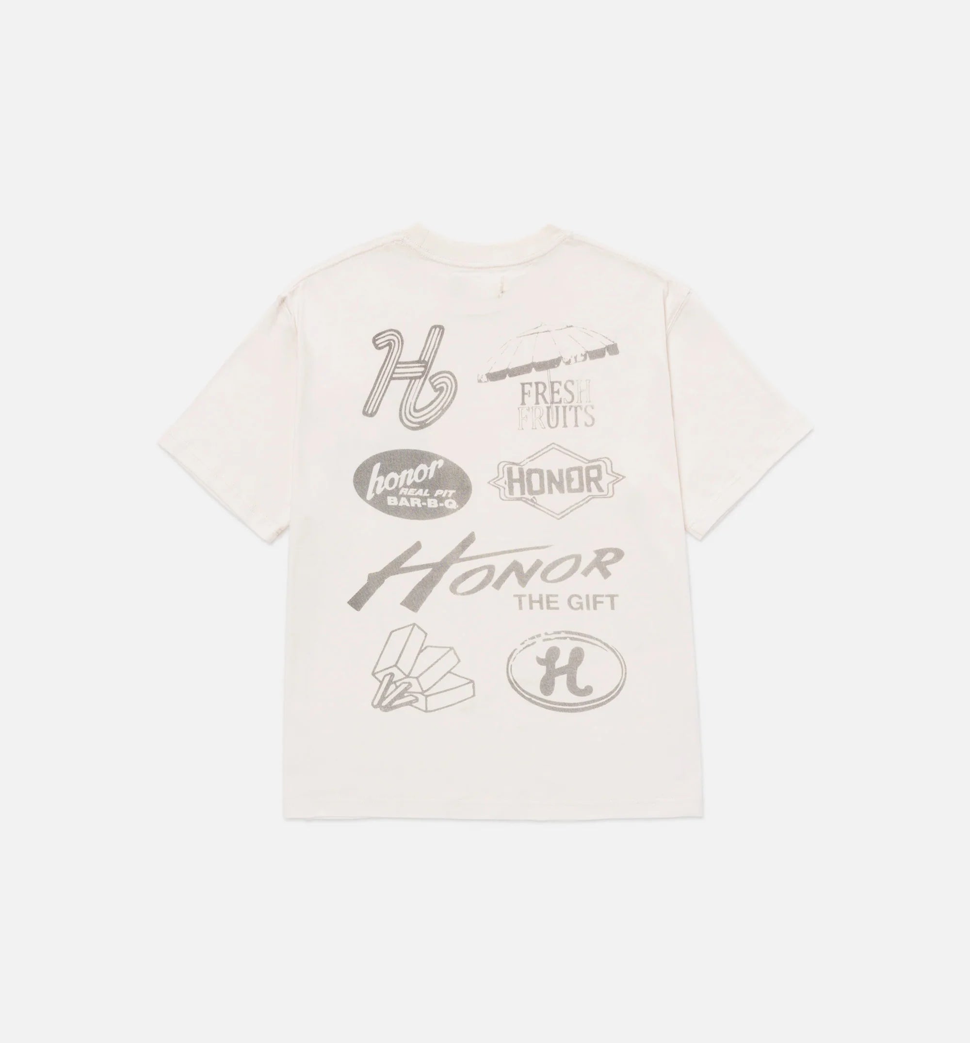 Annual Block Party Mens Short Sleeve Shirt Bone