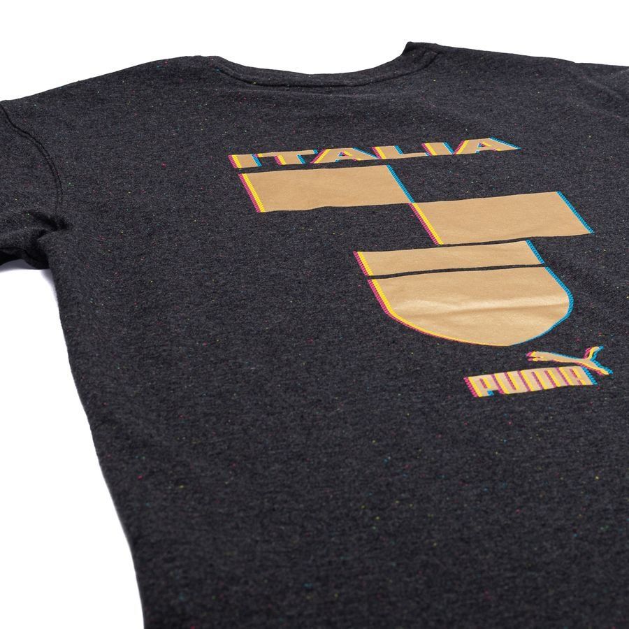 PUMA Italy FTBL Culture Tee Dark Grey Heather Gold