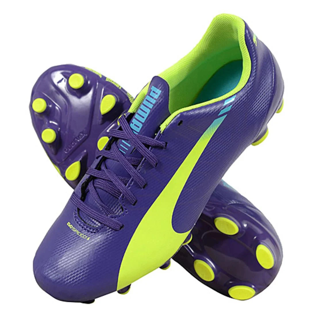 PUMA evoSPEED 53 FG JR Purple Yellow