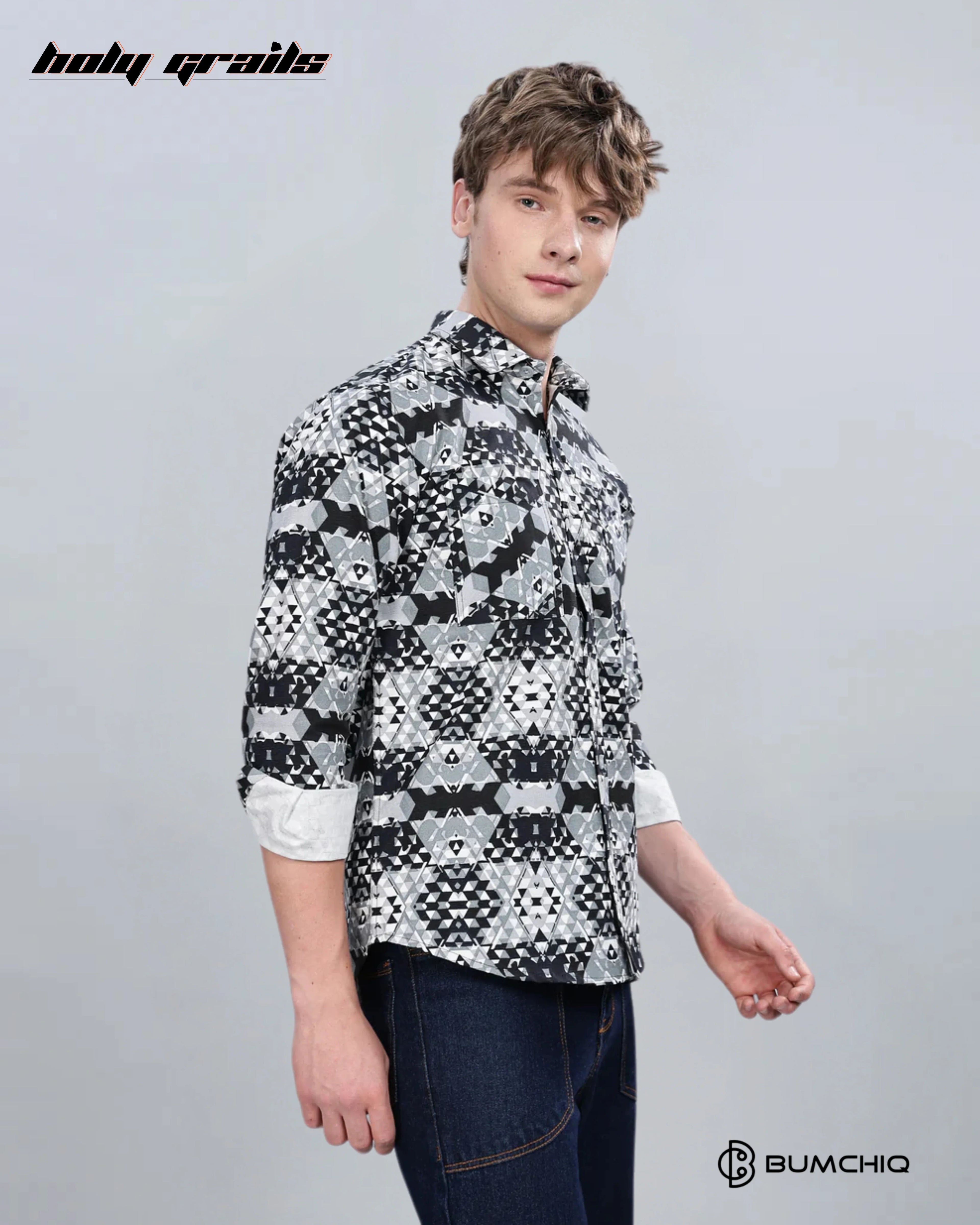 Greyish Abstractix Overshirt HG x Bumchiq