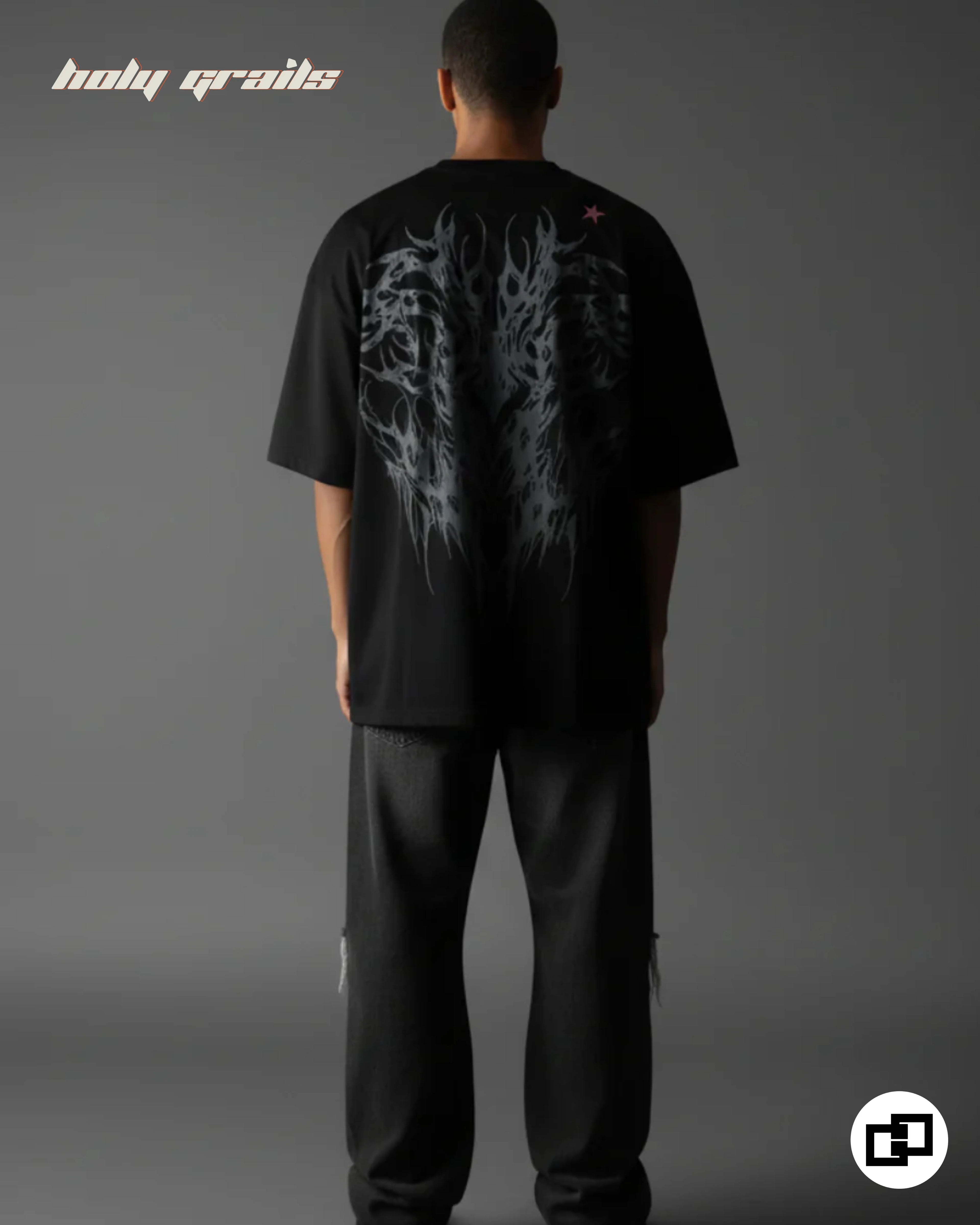 Weave of Wraith Black Oversize Tee HG x Grey Hound