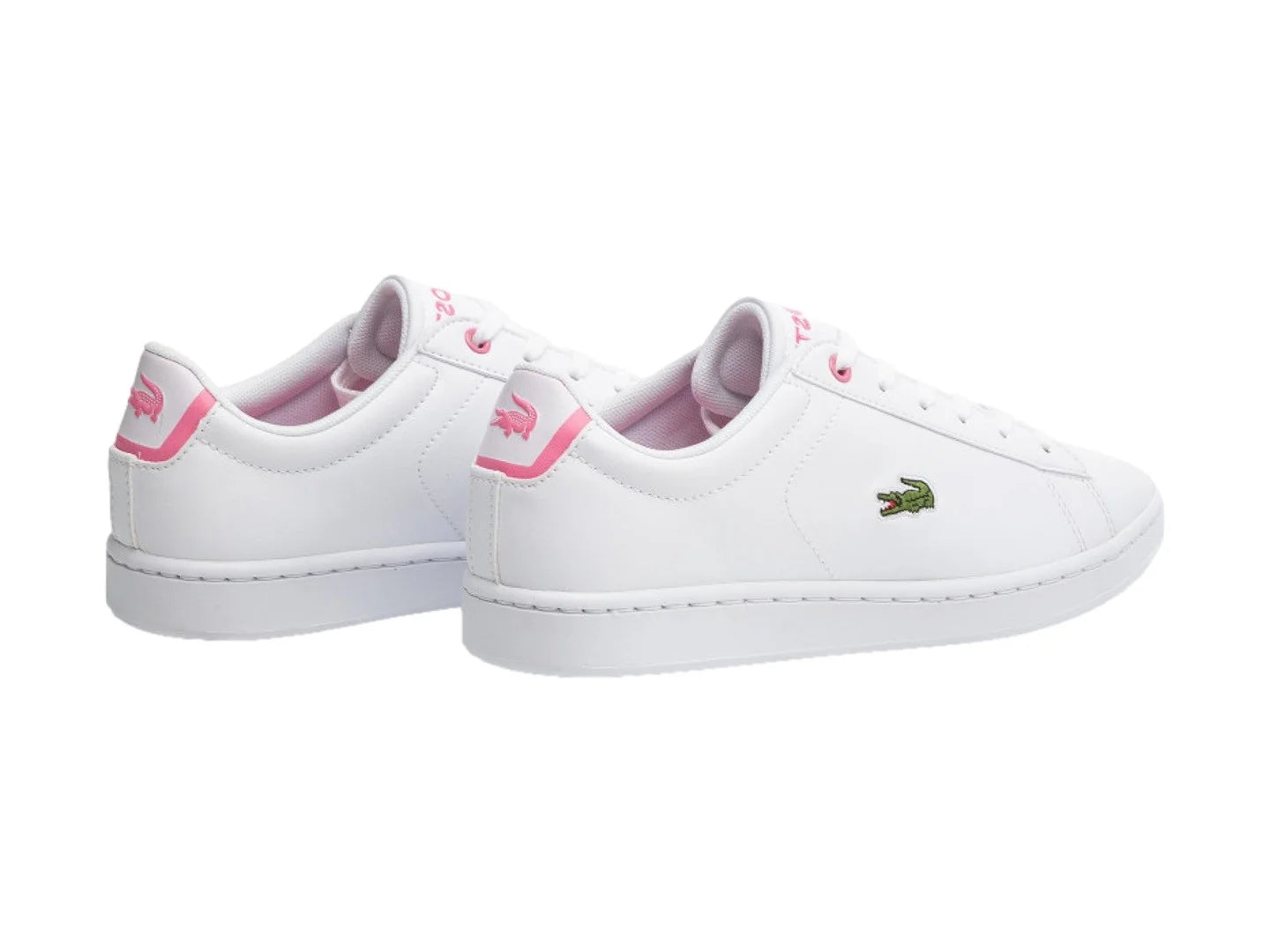 Tenis Lacoste Carnaby Evo Blanco y Rosa para Niña