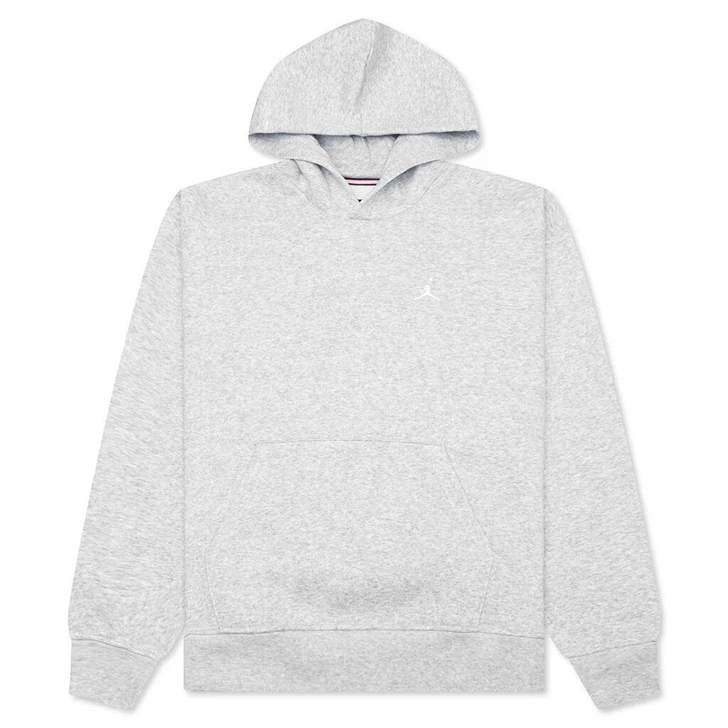 Brooklyn Fleece Pullover Hoodie Grey Heather White