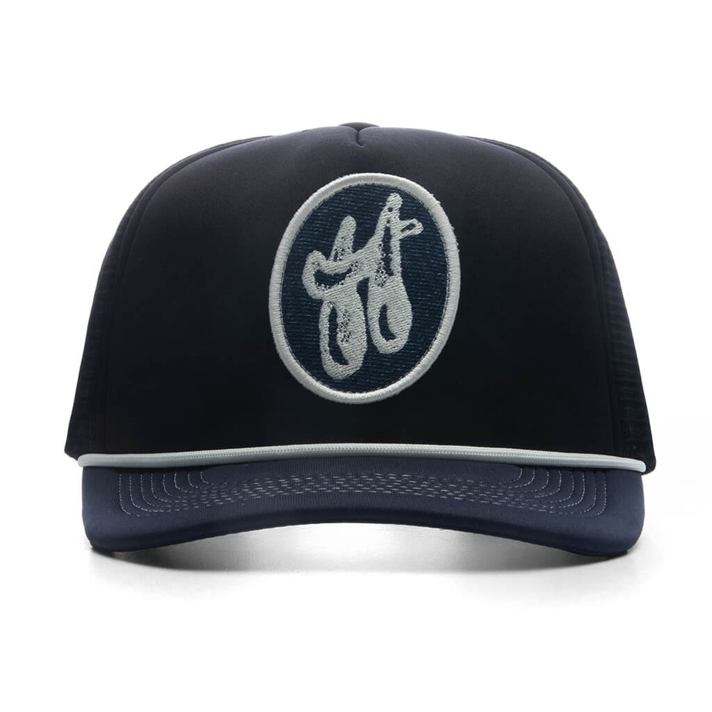 H Patch Trucker Cap Black
