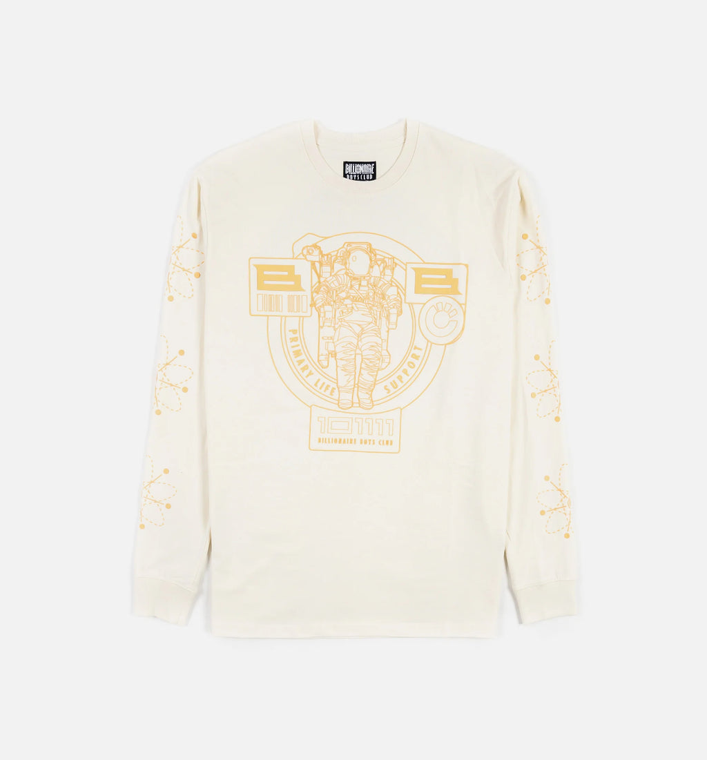 BB Process Mens Long Sleeve Shirt White Yellow