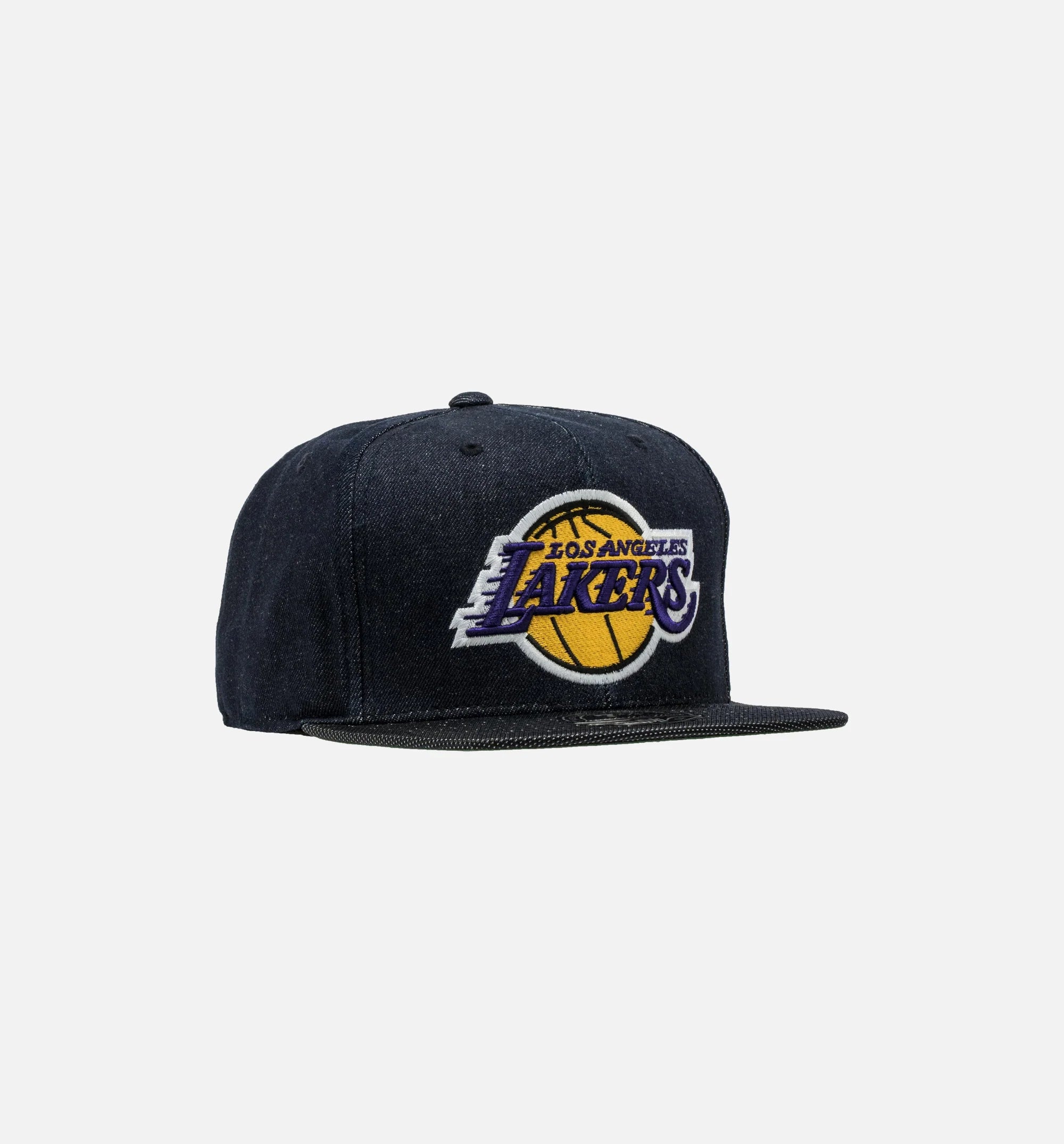 Los Angeles Lakers Mens Fitted Hat Denim