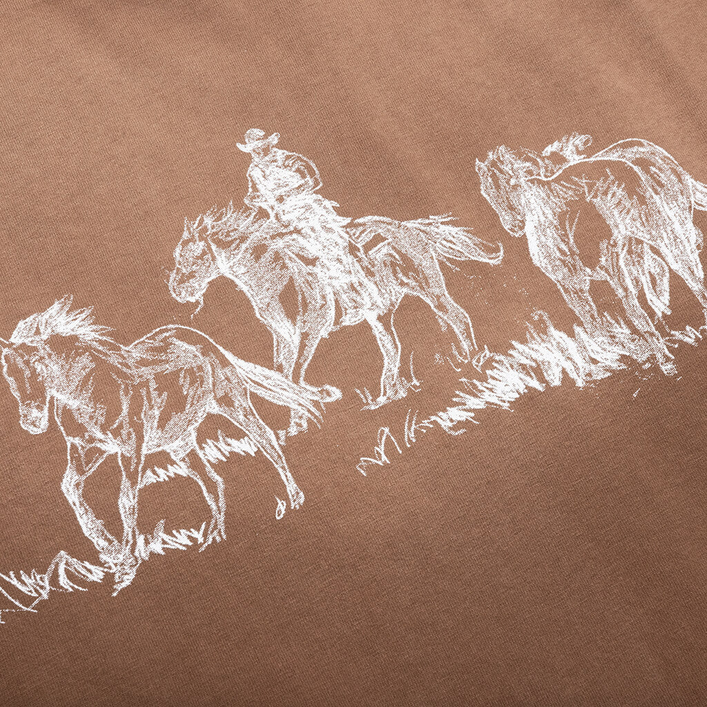 Goodbye Goodbye Tee Mustang Brown