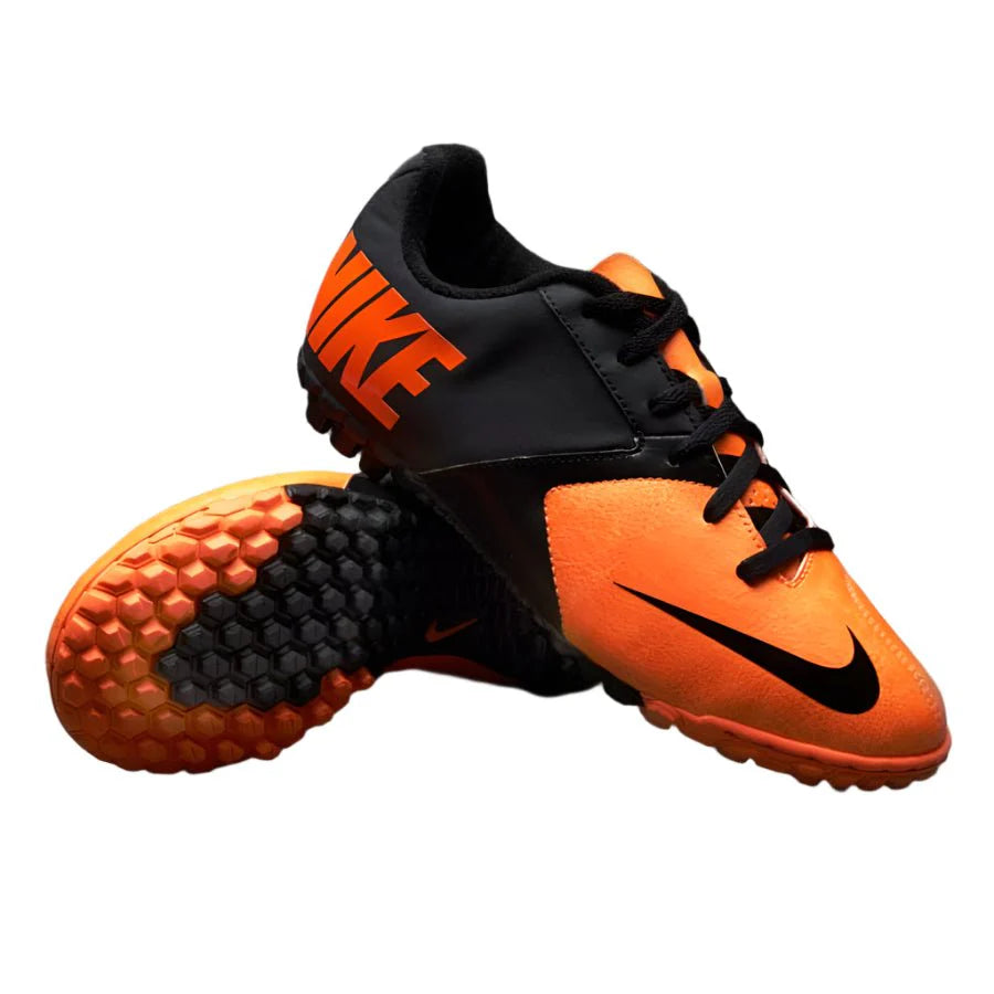 Nike JR Bomba II TF Turf Soccer Cleats Orange Black
