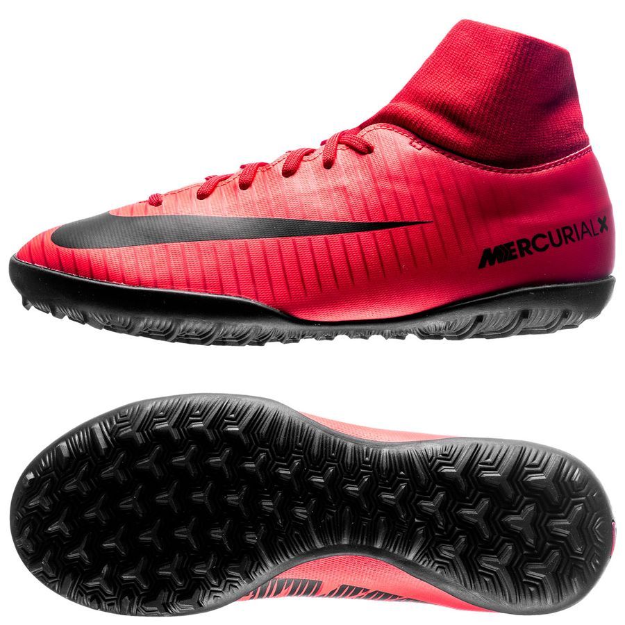 Nike Kids Nike MercurialX Victory VI CR7 Dynamic Fit TF Artificial Turf Football Boot Red Black Crimson
