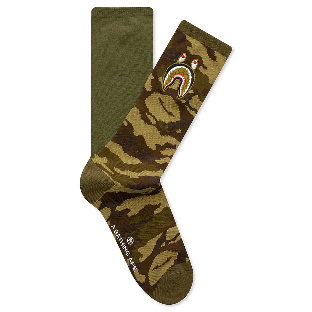 1st Shark Socks Olive Drab