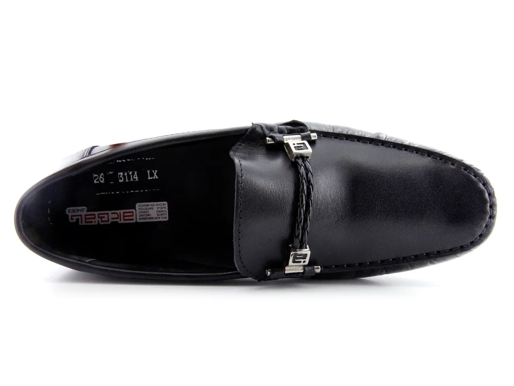 Zapatos Mocasines ALCBAL de Cuero Napa Negro