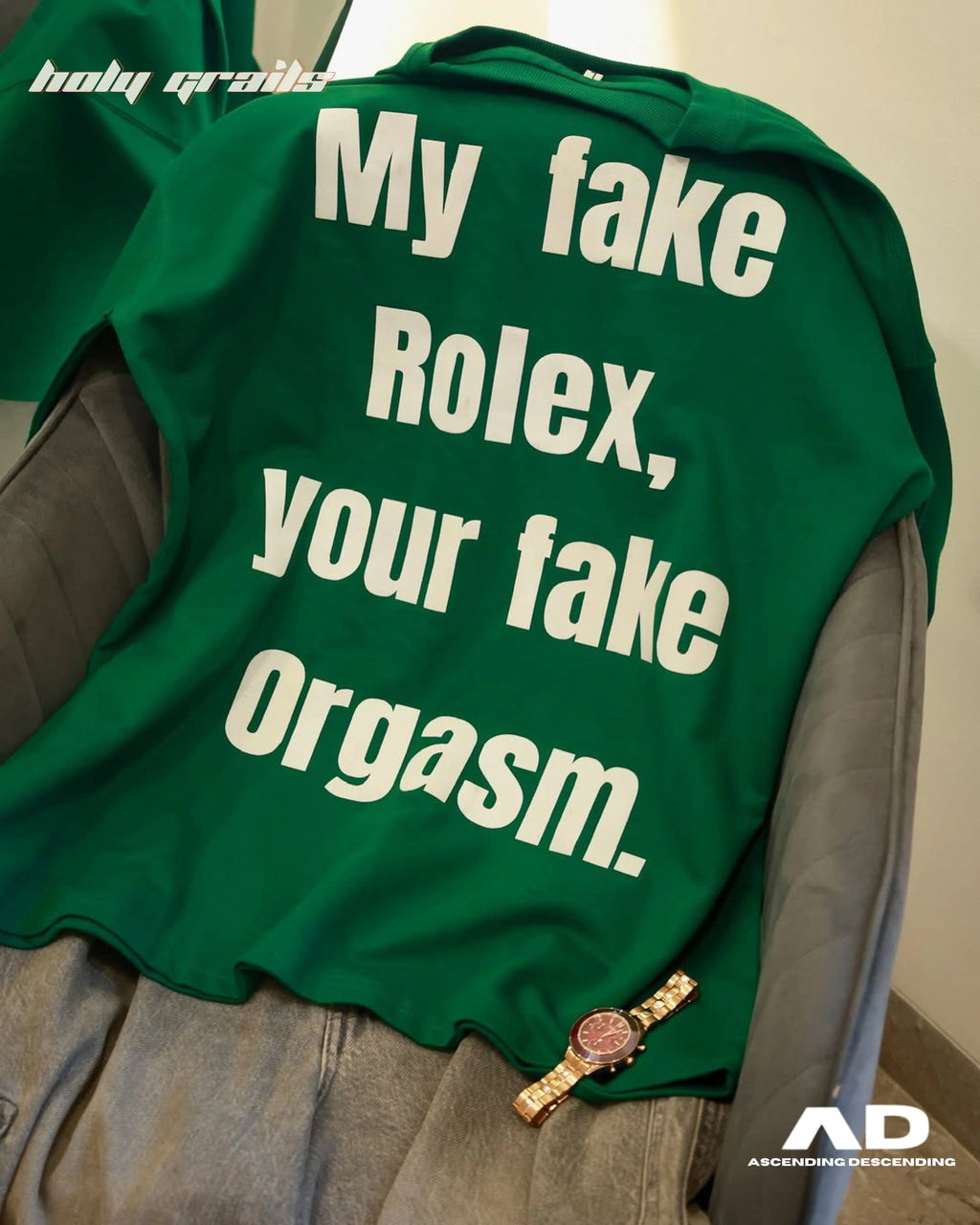 Rolex Green Oversize Tee HG x AD
