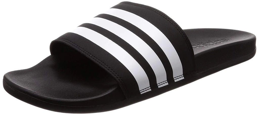 adidas Mens Adilette Comfort Slides Black White