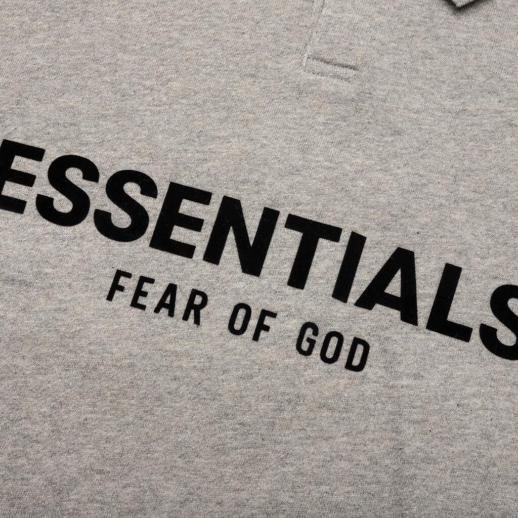 Kids Core L S Polo Dark Oatmeal