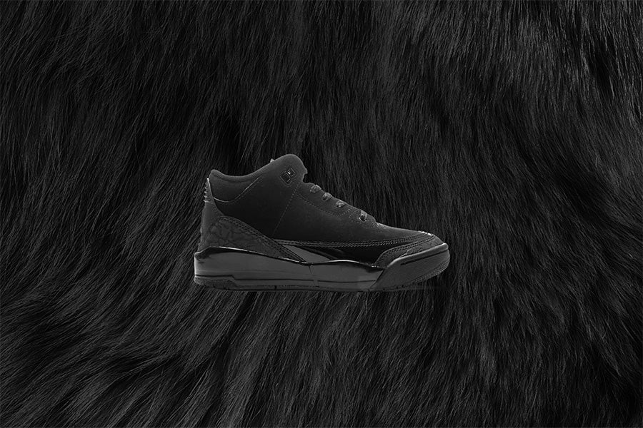 Air Jordan 3 Retro Black Cat PS Black Dark Charcoal White