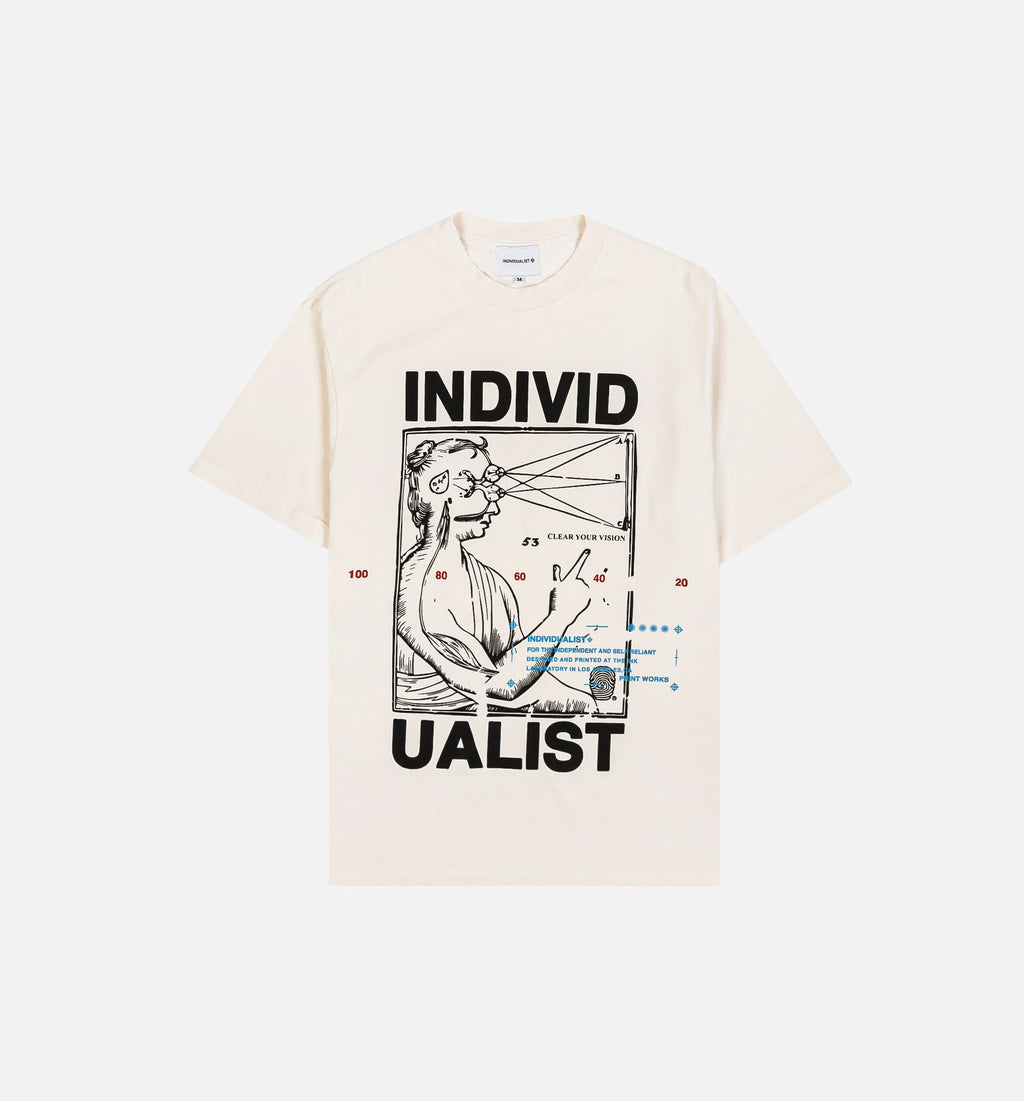 The Vision Mens Short Sleeve Shirt White Black