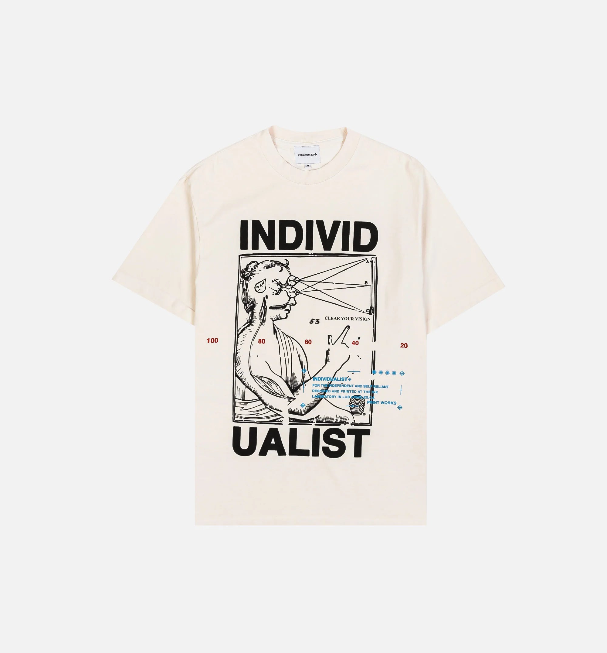 The Vision Mens Short Sleeve Shirt White Black