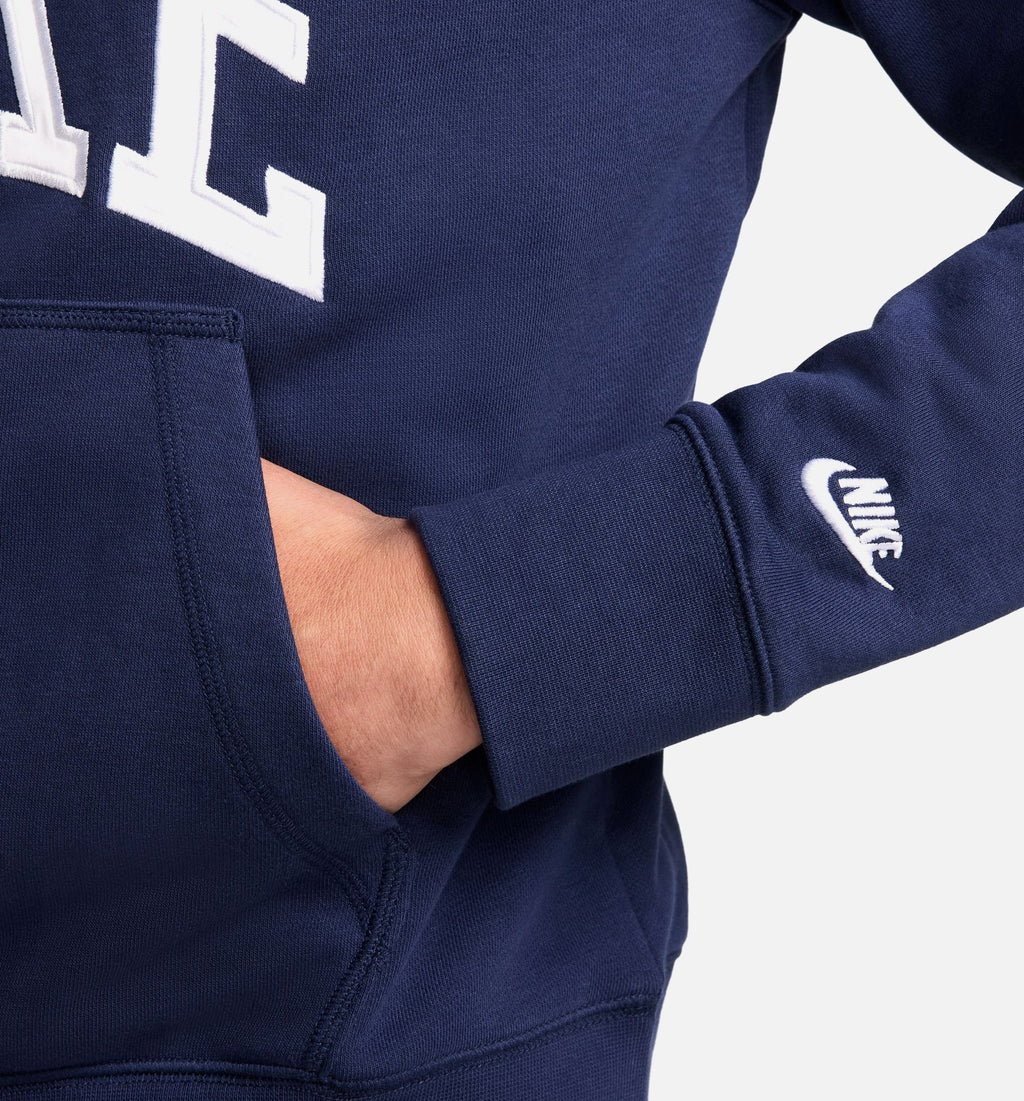 Club Fleece Polo Mens Long Sleeve Shirt Blue