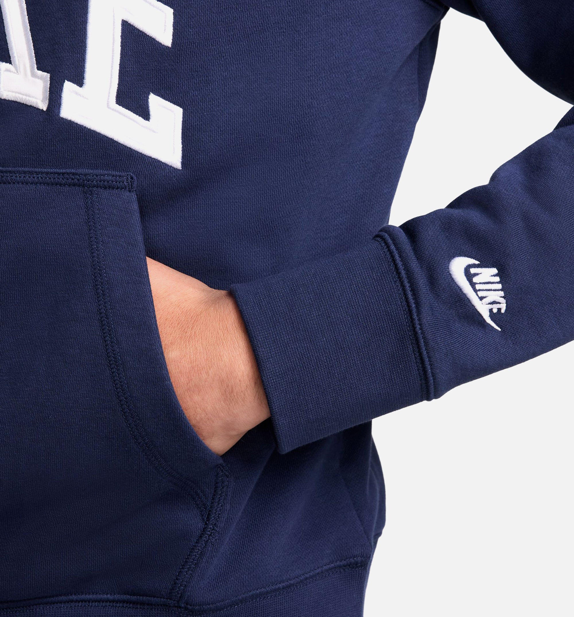 Club Fleece Polo Mens Long Sleeve Shirt Blue