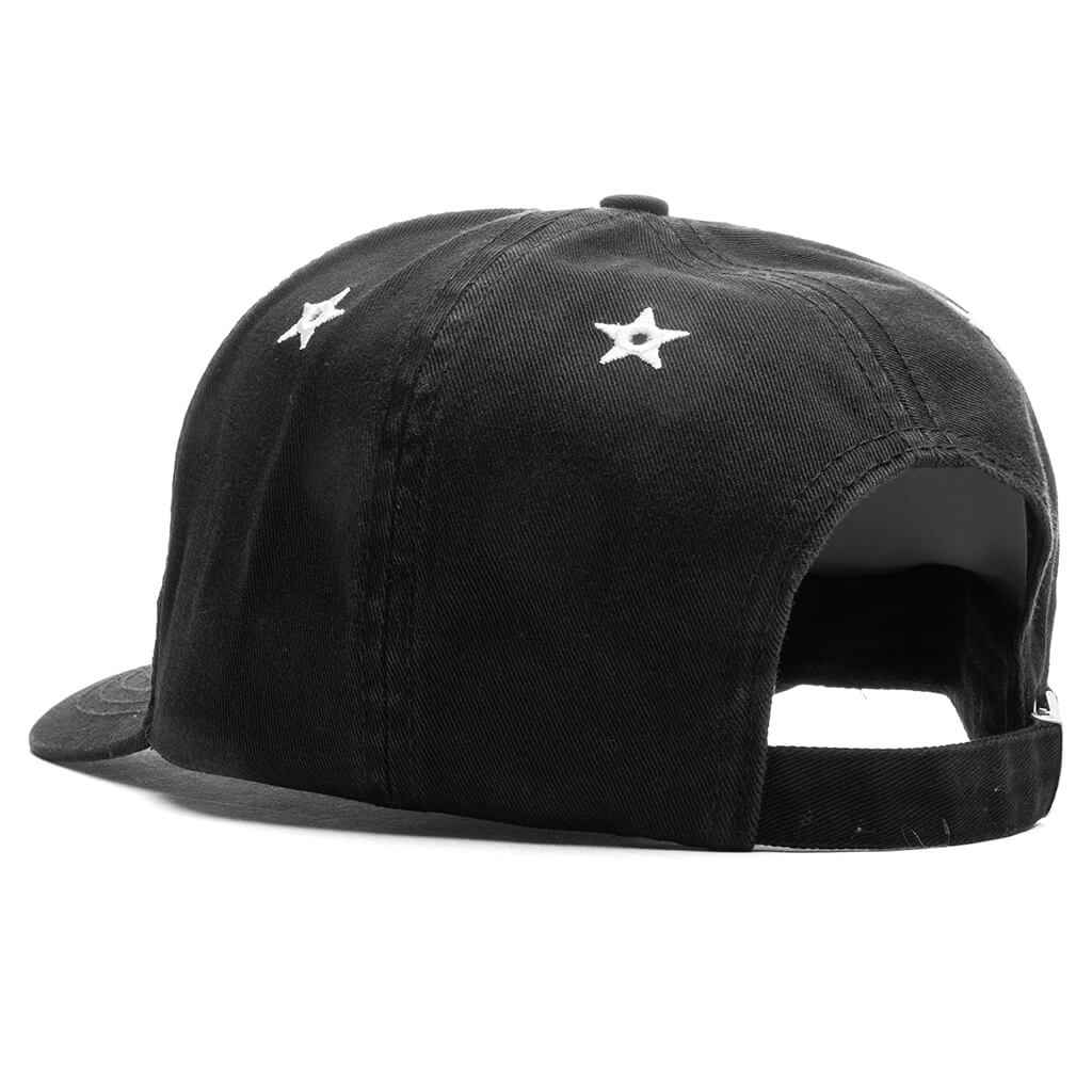 Starshot 6 Panel Strapback Hat Black