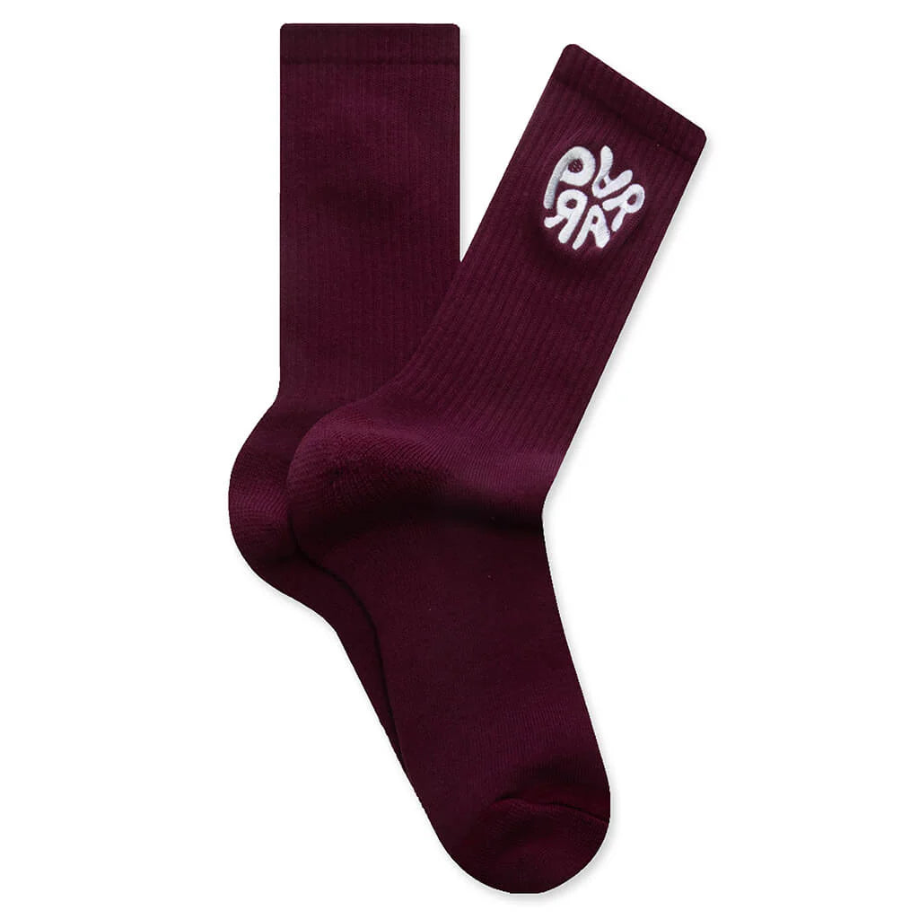 1976 Logo Crew Socks Purple
