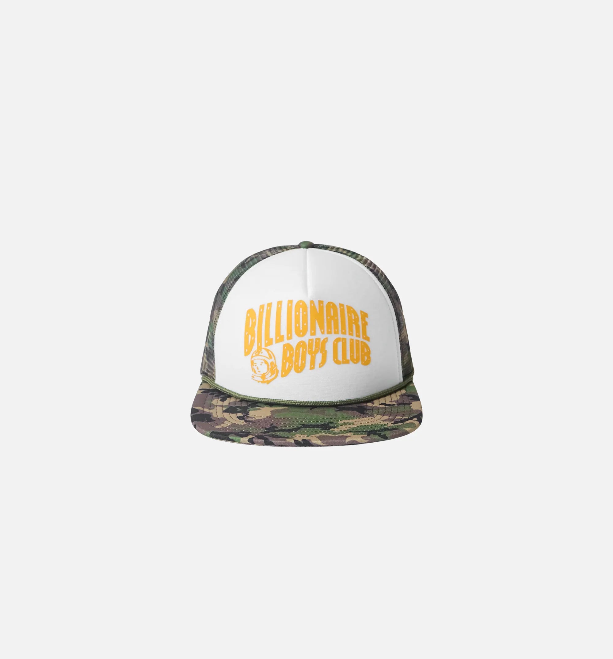 Camo Trucker Mens Hat Green Yellow
