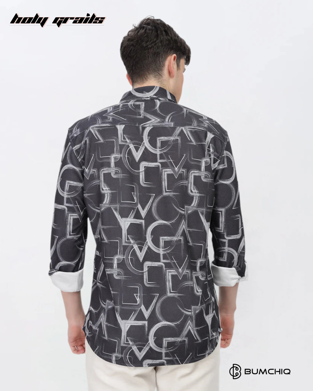 Grey Geometrical Shirt HG x Bumchiq