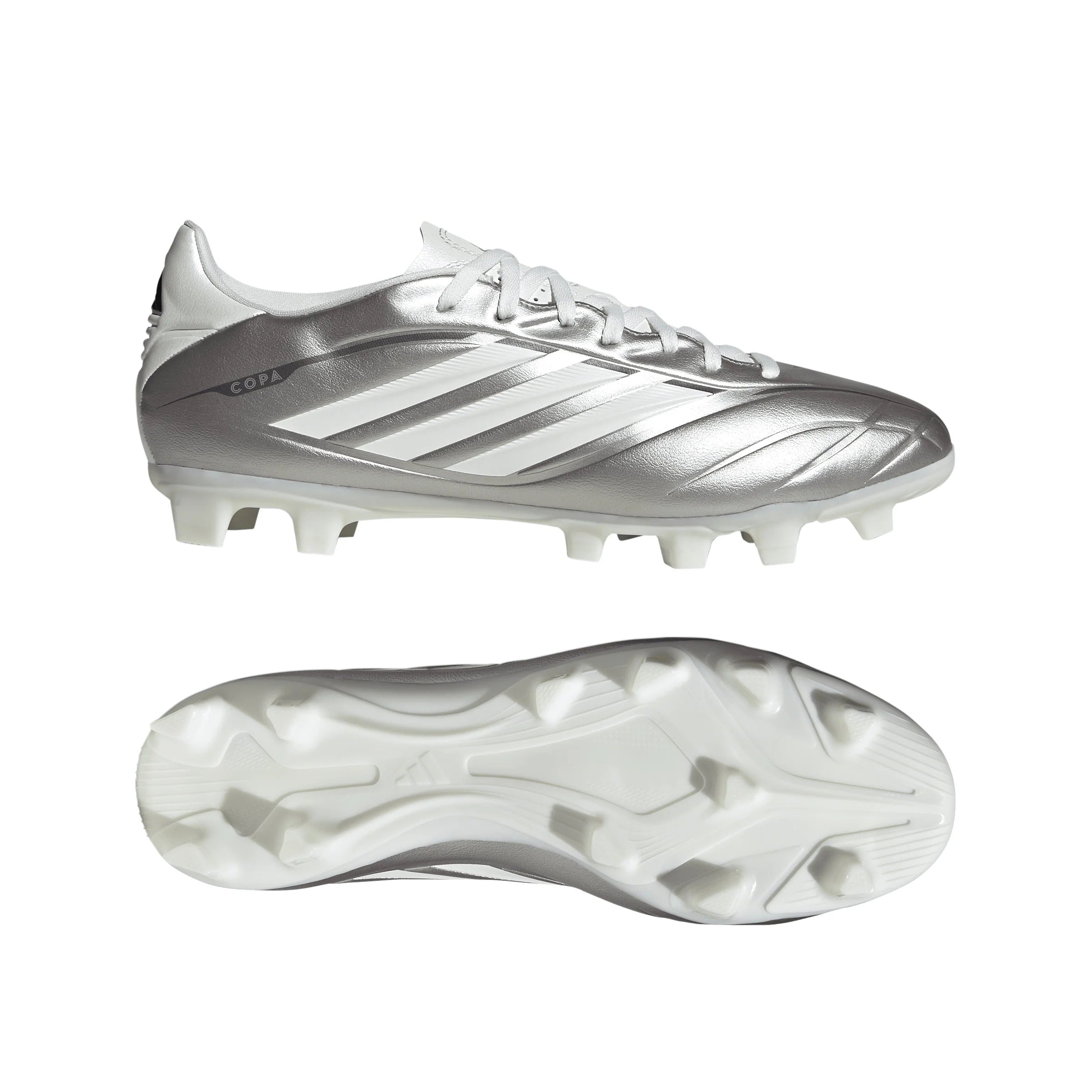 adidas Copa Pure IV Club FG MG Firm Ground Multi Ground Mens Soccer Cleats Metal Silver
