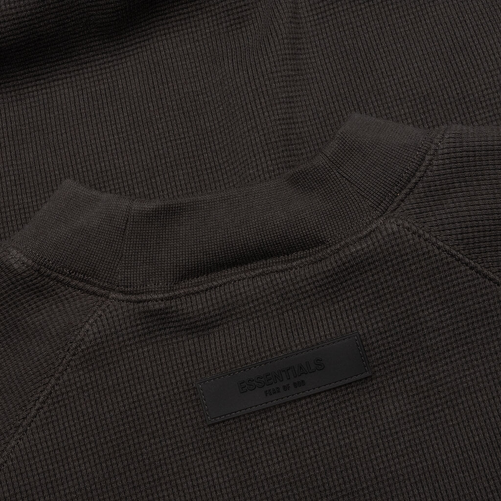 S S Waffle Sweatshirt Off Black