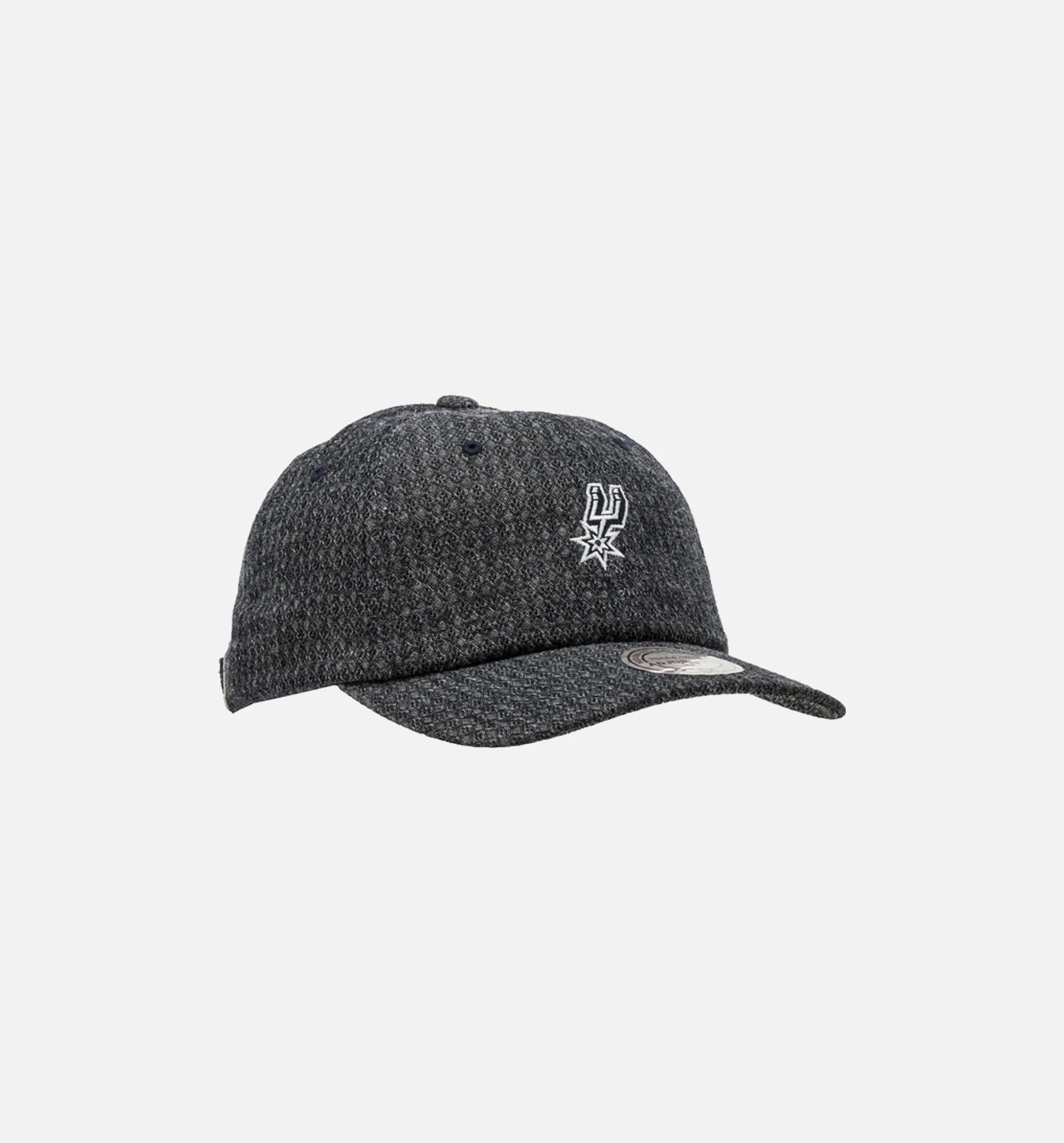 San Antonio Spurs NBA Slouched Strapback Mens Black White