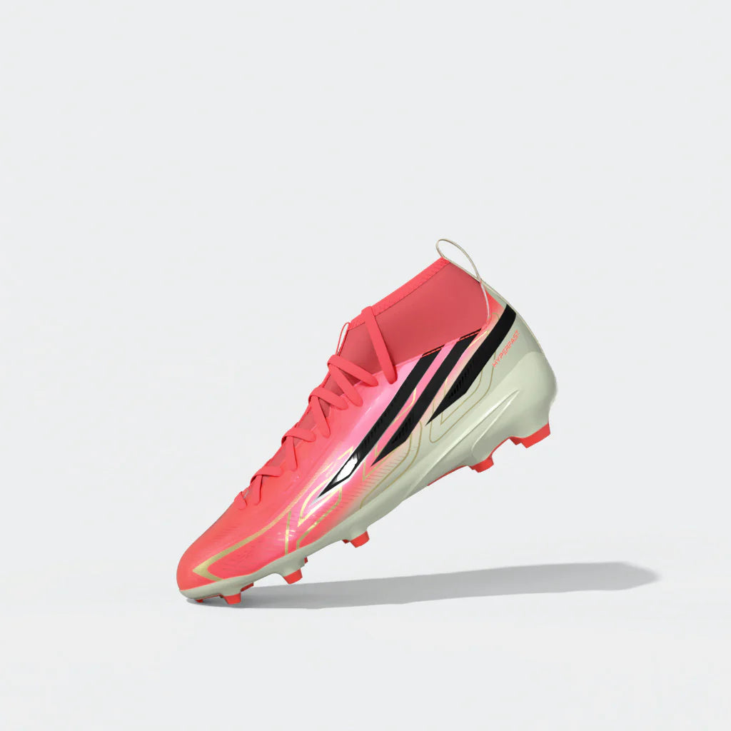 adidas F50 Hyperfast League Mid Firm Ground Youth Soccer Cleats Turquesa Black Gold