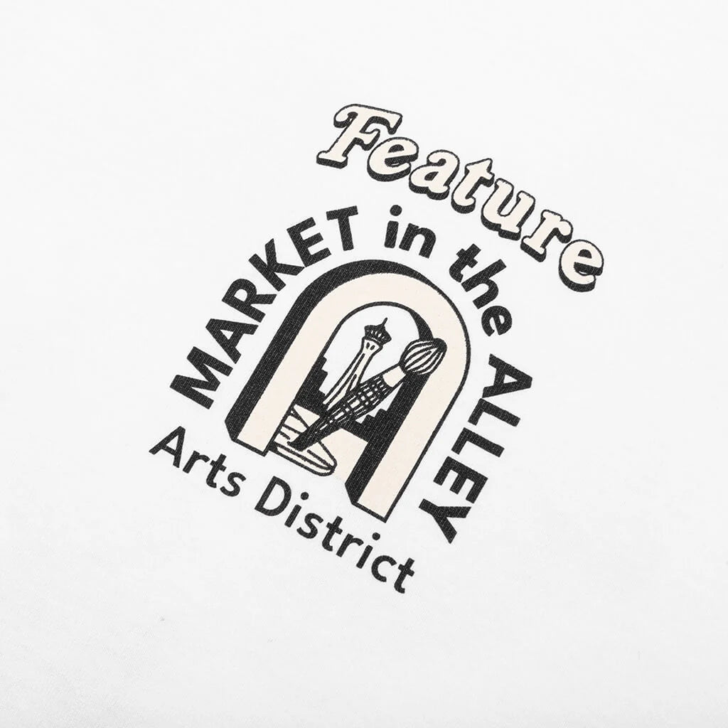 Feature x Market in the Alley Tee White