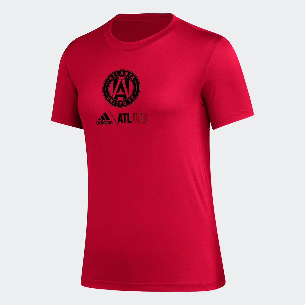 adidas Atlanta United Pre Game Womens Tee Victory Red