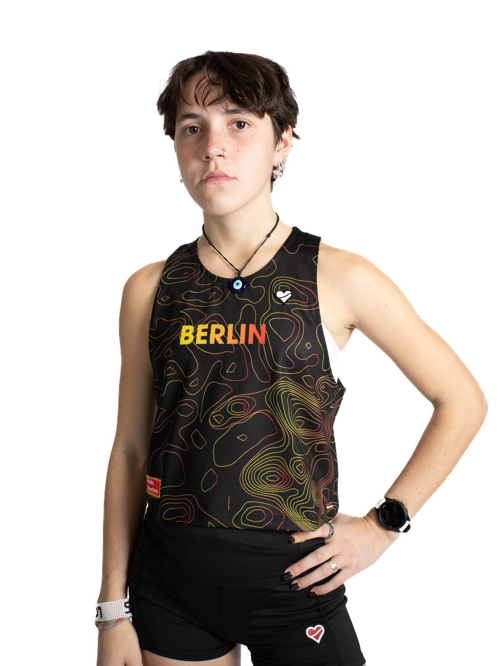 Heartbreak Womens Berlin Crop Singlet